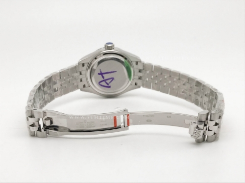 DateJust Ladies 28mm Jub Flt 904L SS/SS Black/Stk GMF A2671