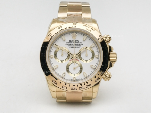 Daytona 116508 YG/YG White/Stk OMF Asia 7750