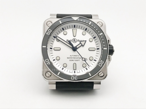 Bell Ross BR03-92 Diver 42mm SS/RU White WMF A2824