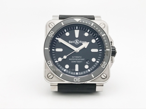 Bell Ross BR03-92 Diver 42mm SS/RU Blk WMF A2824