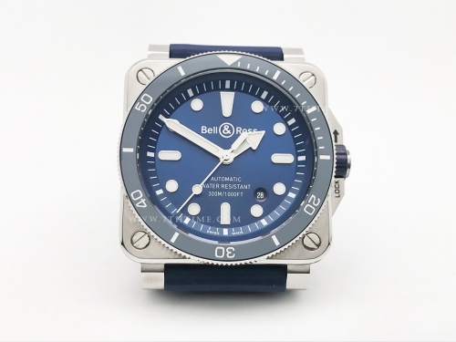 Bell Ross BR03-92 Diver 42mm SS/RU Blue WMF A2824
