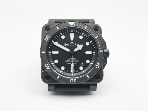 Bell Ross BR03-92 Diver 42mm DLC/RU Blk WMF A2824
