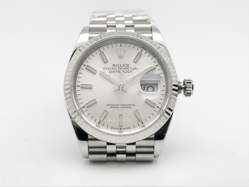 DJ 36mm Jub Flt 904L SS/SS Silv/Stk APF VR3235