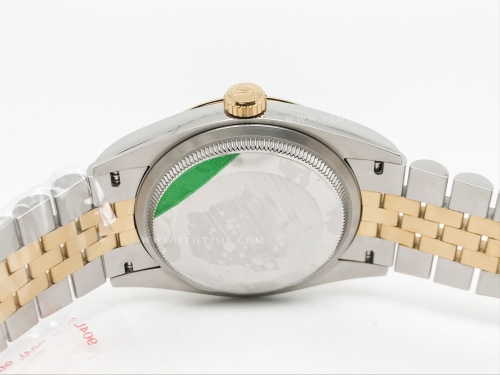 DJ 36mm Jub Flt 904L YG/SS Gold/Stk APF VR3235