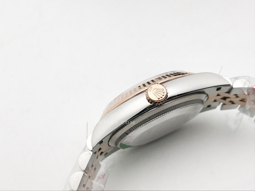 DJ 36mm Jub Flt 904L RG/SS Wht/Stk APF VR3235