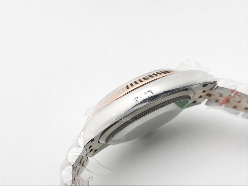 DJ 36mm Jub Flt 904L RG/SS Wht/Stk APF VR3235