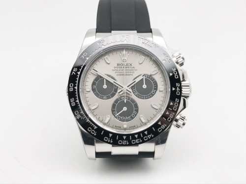 Daytona 116519 904L Wt SS/RU Grey/Stk ZF SH4130