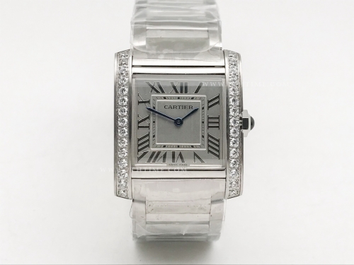 Ladies Tank Francaise Med Dia SS/SS Sil 8848F Sw Qtz