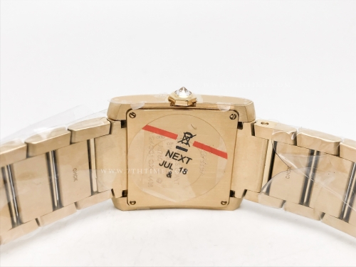 Ladies Tank Francaise Med Dia YG/YG Sil 8848F Sw Qtz