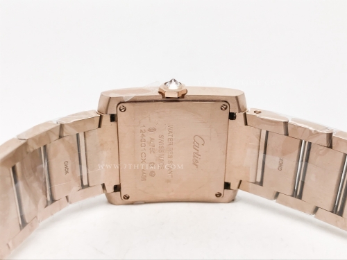 Ladies Tank Francaise Med Dia RG/RG Sil 8848F Sw Qtz