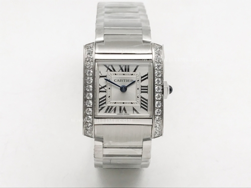 Ladies Tank Francaise Sml Dia SS/SS Sil 8848F Sw Qtz