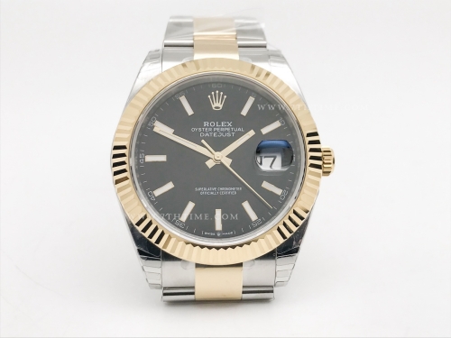 DJ2 41mm 126333 Oys Flt 904L YG/SS Blk/Stk EWE A3235