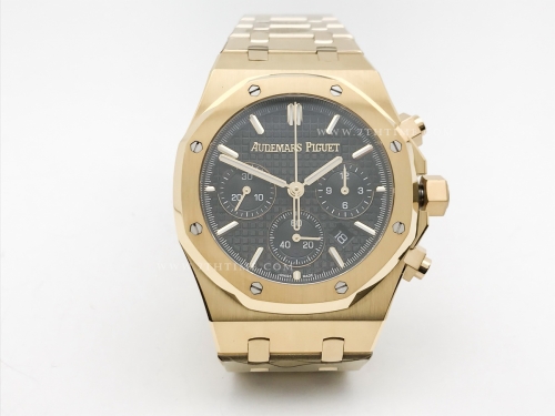 Royal Oak Chrono 26240BA YG/YG Blk/Stk BF A7750 Mod