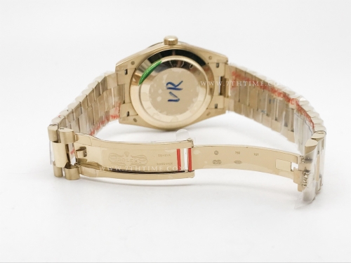 DayDate 40mm 904L Flt YG/YG Wht/Rm/Stk GMF VR3255