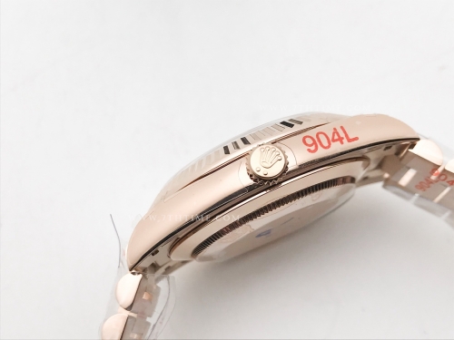 DayDate 40mm 904L Flt RG/RG Blk/Stk GMF VR3255