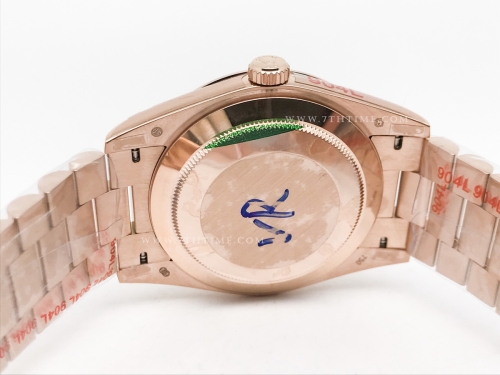 DayDate 40mm 904L Flt RG/RG Brn/Stk GMF VR3255