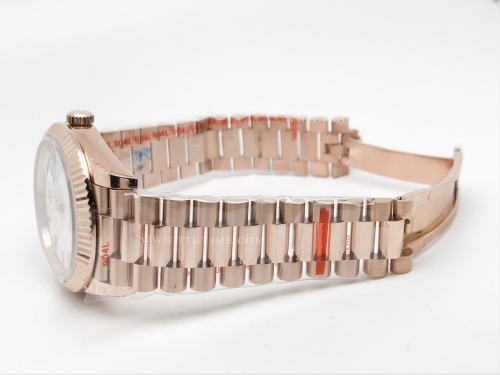 DayDate 40mm 904L Flt RG/RG Wht/Rm/Stk GMF VR3255