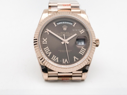 DayDate 40mm 904L Flt RG/RG Brn/Rm GMF VR3255