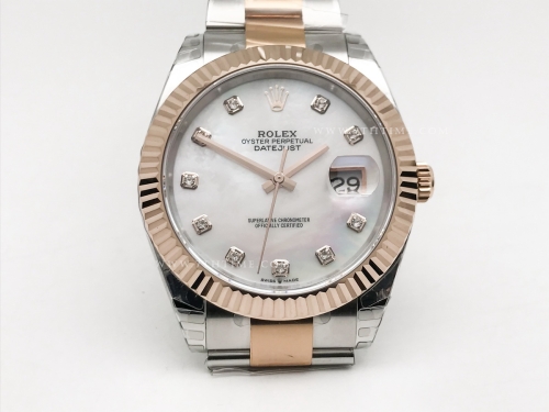 DJ2 41mm 126331 Oys Flt 904L RG/SS M-Wh/Dia EWE A3235