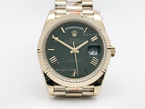 DayDate 40mm 904L Flt YG/YG Grn/Rm GMF VR3255