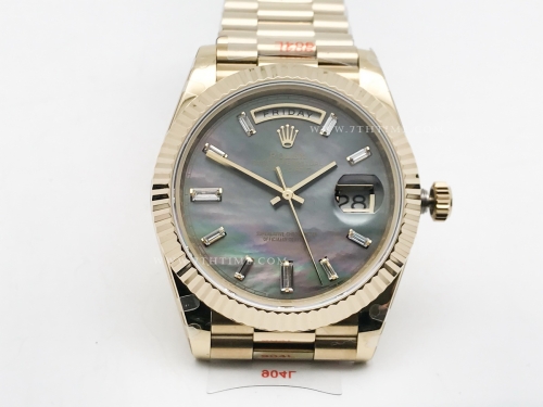 DayDate 40mm 904L Flt YG/YG M-Blk/Dia GMF VR3255