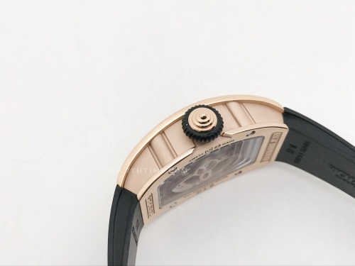 RM07-01 Ladies Diam RG/RU Blk/Blk Skele ZF CRMA2 Clone