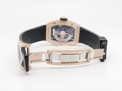 RM07-01 Ladies Diam RG/RU Blk/Blk Skele ZF CRMA2 Clone