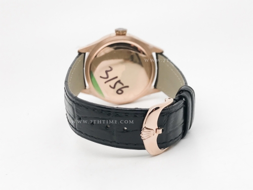 Cellini Date 39mm RG/LE Black/Stk GMF Asia 3165 Mod