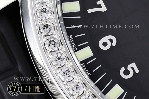 Aquanaut Ladies 5067A Diamonds Bezel SS/RU Black Checkered Dial Swiss Quartz