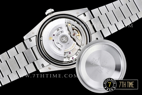 DayDate 228206 Diamonds Bezel SS/SS Ice Blue Dial Baugette Diamond Markers A3255 Mod