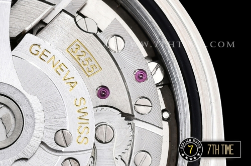 DayDate 228206 Diamonds Bezel SS/SS Ice Blue Dial Baugette Diamond Markers A3255 Mod