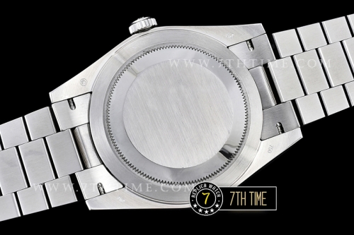 DayDate 228206 Diamonds Bezel SS/SS Ice Blue Dial Baugette Diamond Markers A3255 Mod