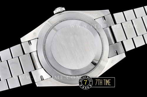 DayDate 228206 Diamonds Bezel SS/SS Black Dial Baugette Diamond Markers A3255 Mod