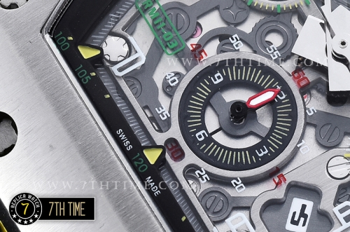 Richard Mille  RM011-03 New Gen Flyback SS/VRU (Yellow) Black A7750 Mod