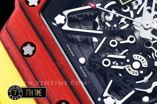 Richard Mille RM035-02 Rafael Nadal Red FC/VRU Black/Black Miyota Mod Yellow Strap