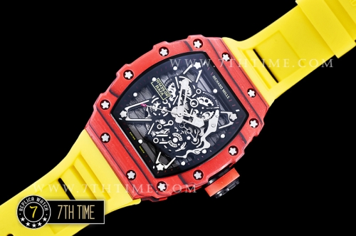 Richard Mille RM035-02 Rafael Nadal Red FC/VRU Black/Black Miyota Mod Yellow Strap