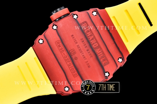 Richard Mille RM035-02 Rafael Nadal Red FC/VRU Black/Black Miyota Mod Yellow Strap