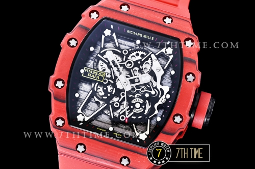 Richard Mille RM035-02 Rafael Nadal Red FC/VRU Black/Black Miyota Mod Red Strap
