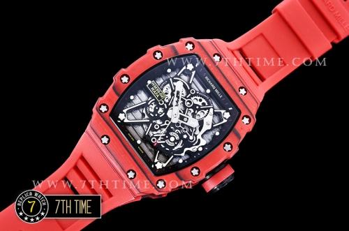 Richard Mille RM035-02 Rafael Nadal Red FC/VRU Black/Black Miyota Mod Red Strap