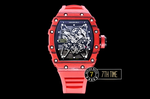 Richard Mille RM035-02 Rafael Nadal Red FC/VRU Black/Black Miyota Mod Red Strap