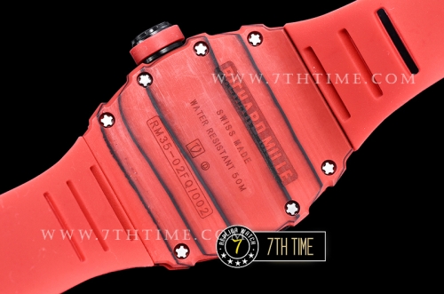 Richard Mille RM035-01 Rafael Nadal Red FC/VRU Black/White Miyota Mod Red Strap