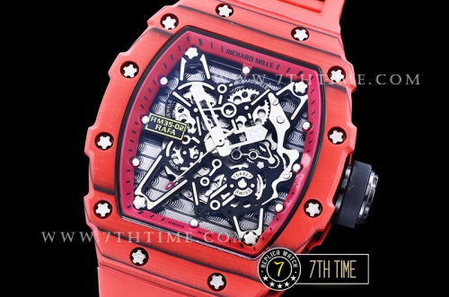 Richard Mille RM035-02 Rafael Nadal Red FC/VRU Blk/Red Miyota Mod Red Strap