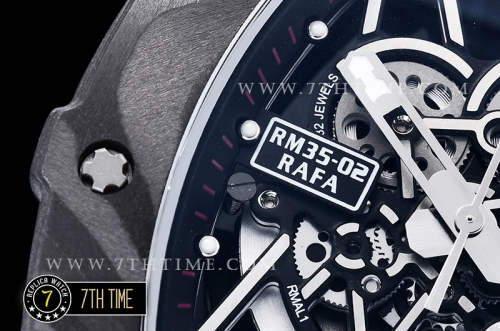 Richard Mille RM035-02 Rafael Nadal Black FC/VRU Miyota Mod Red Strap