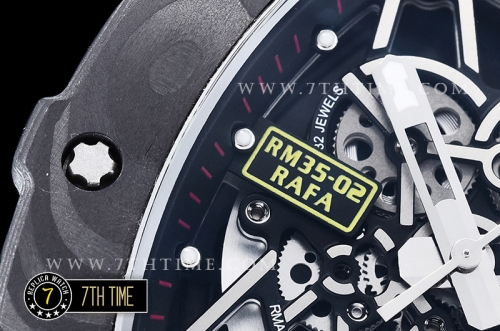 Richard Mille RM035-02 Rafael Nadal Black FC/VRU Miyota Mod Yellow Strap