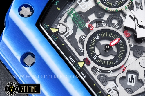 Richard Mille RM011-03 Auto Flyback Chronograph Blue FC/VRU Black A7750 Mod