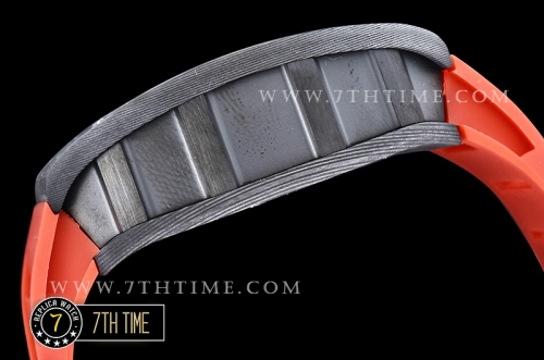 Richard Mille RM001 Tourbillon FC/VRU Black Custom Mod Red Inner Bezel Red Rubber Strap