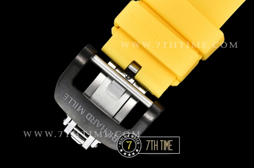 Richard Mille RM001 RM001 Tourbillon FC/VRU Yellow Inner Bezel Custom Mod Yellow Rubber Strap