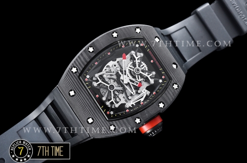 Richard Mille RM001 Tourbillon FC/VRU Black/Red Custom Movement Red Inner Bezel Red Needle