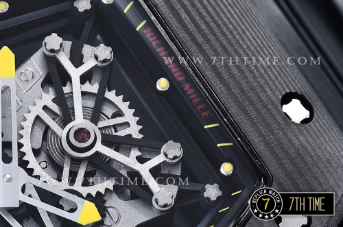 Richard Mille RM001 Tourbillon FC/VRU Black/Yellow Custom Movement Black Inner Bezel Yellow Needle