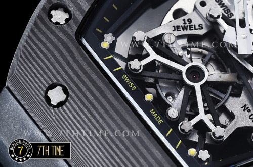 Richard Mille RM001 Tourbillon FC/VRU Black/Yellow Custom Movement Black Inner Bezel Yellow Needle